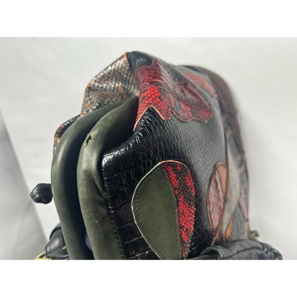 Very Rare Vintage "Renaissance" Patchwork Purse Shoulder Bag nanny McPhee  - Picture 7 of 11